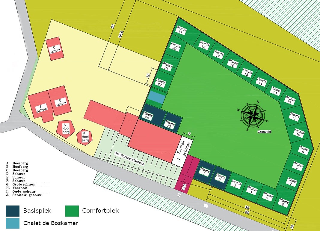 plattegrond boerencamping De Solse Berg Garderen